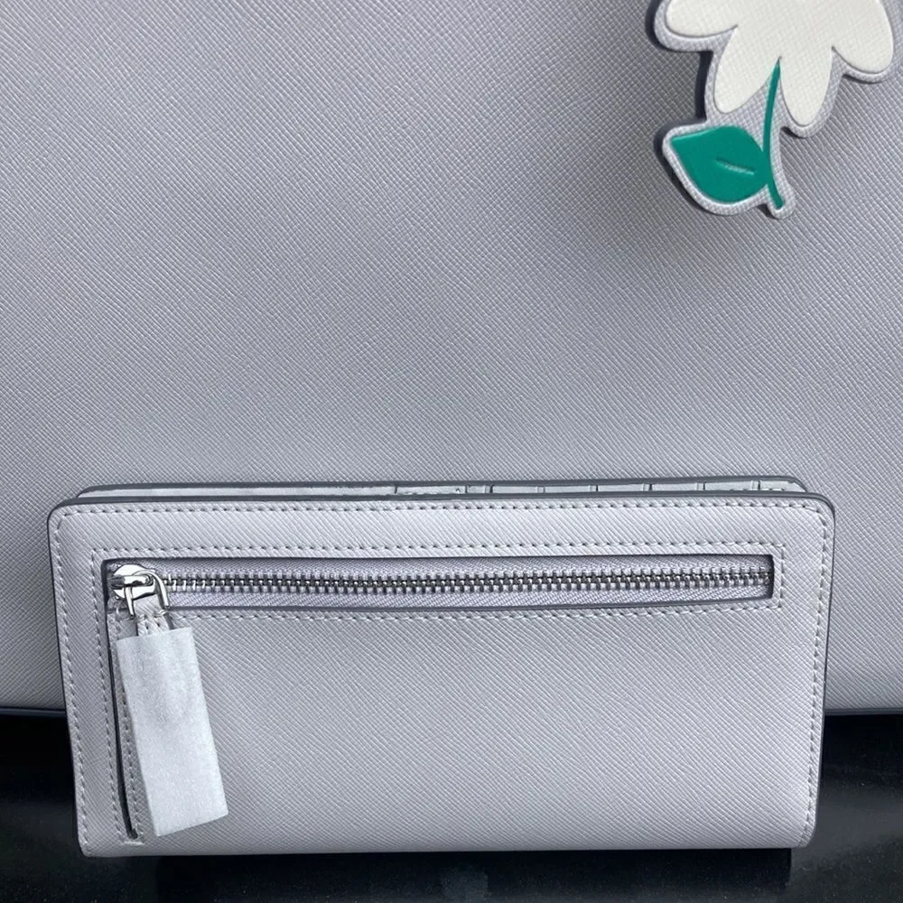 Kate Spade Platinum Dana Tote Wallet Bundle Bag Shoulder Purse